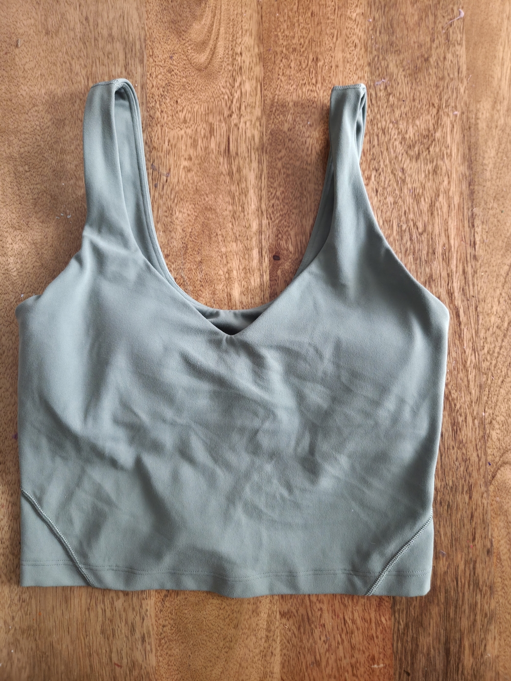 Lululemon Align Scoop Neck Olive Green Cropped Tank Top